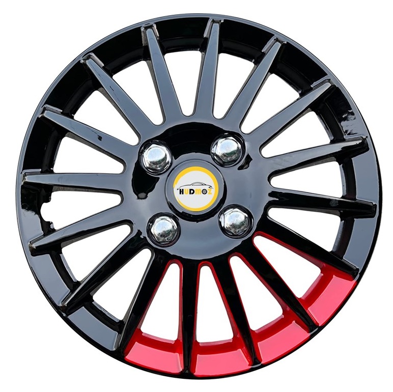 Car Universal Wheel Cover I HubCaps I (Camry RED-S) Compatible With R - 12'' Inches Rim Size