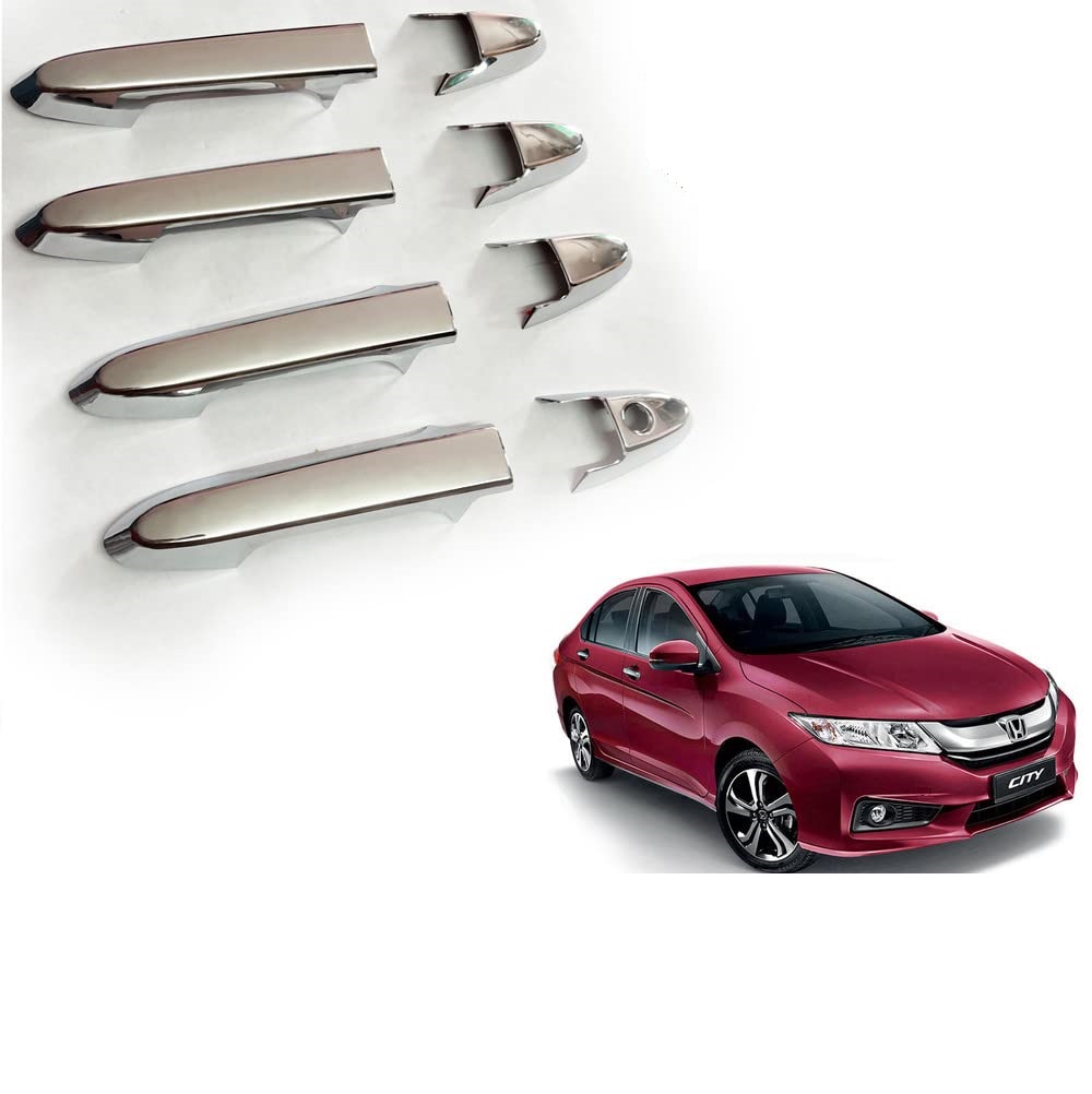 Door Handle Chrome Cover Compatible With Honda City idtec 2016
