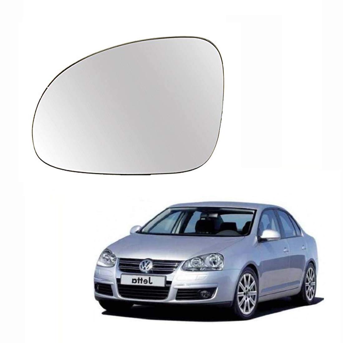 Car Left Side View Mirror Glass For vw Jetta 2007 To 2011 Model Type-1