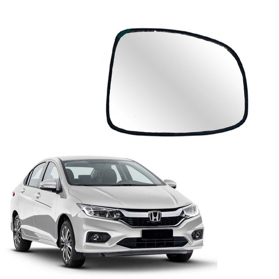 Car Right Side View Mirror Glass For Honda City 2014 To 2020 Model