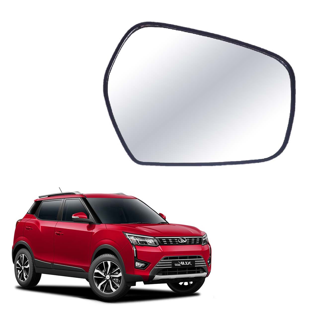Car Right Side View Mirror Glass For Mahindra Xuv-300 2019 To 2021 Model