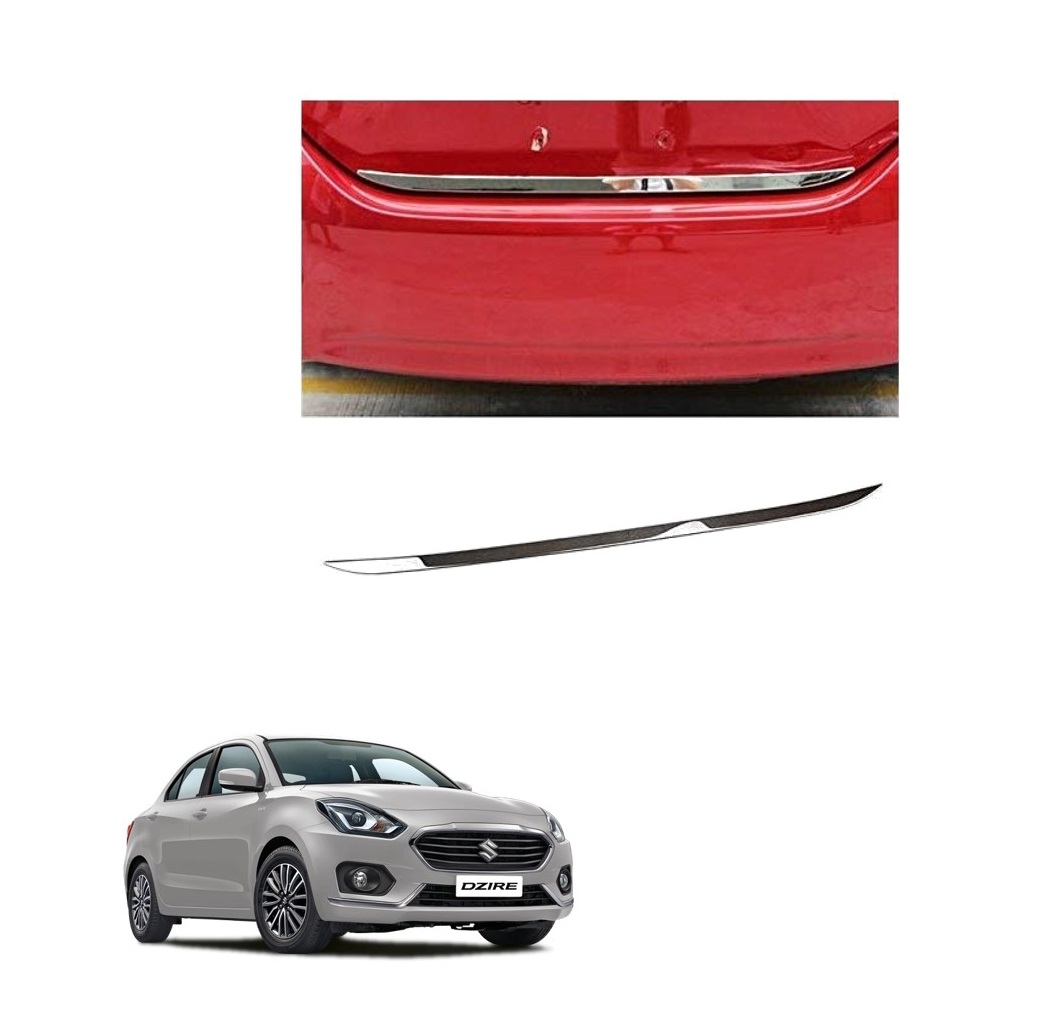 Dicky Chrome Boot Garnish / Dicky Patti Compatible With -  Maruti SWIFT DZIRE 2017 TO 2022