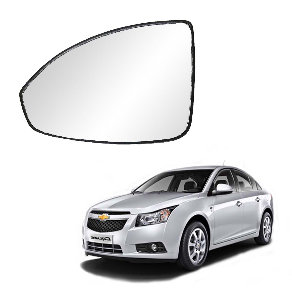 Car Left Side View Mirror Glass For Chevrolet Cruze 2009 To 2017 Model