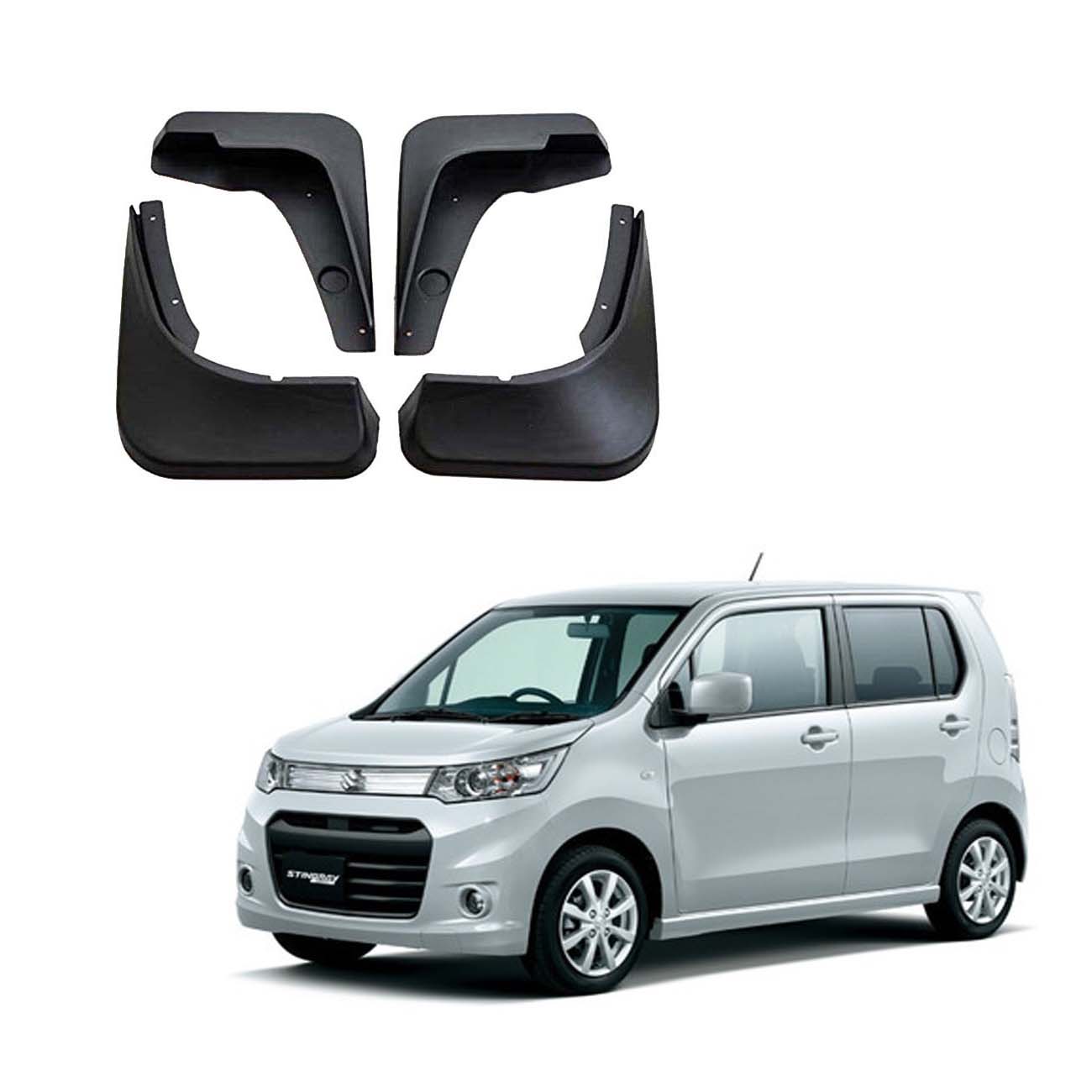 Car Mud Flap/Guard for Maruti Stingray 2013 To 2017 Model (Set of 4 Pcs.)